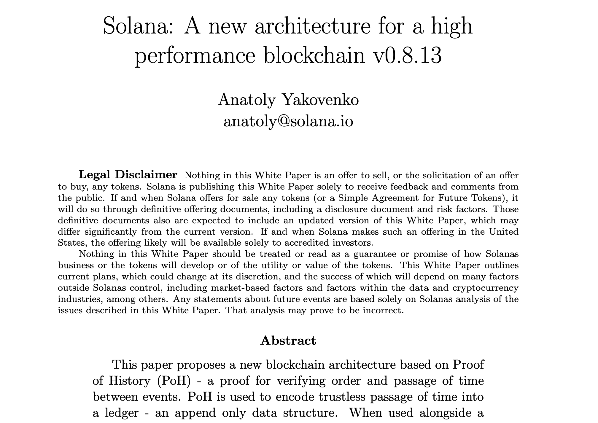 solana whitepaper