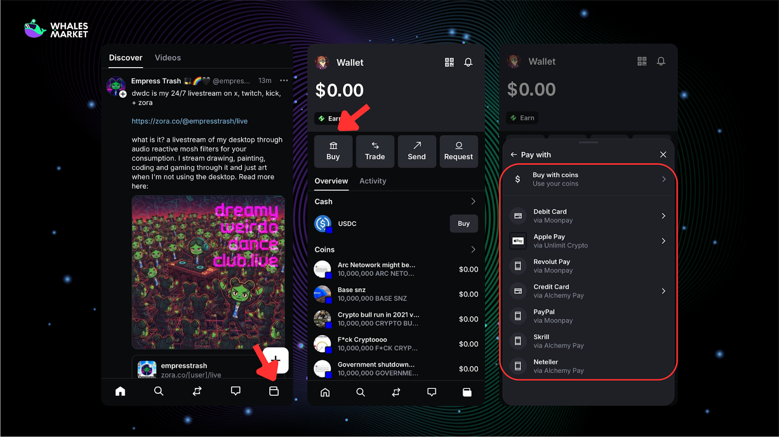 add funds to the wallet