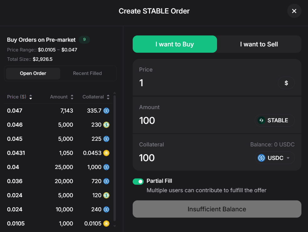 set price & amount