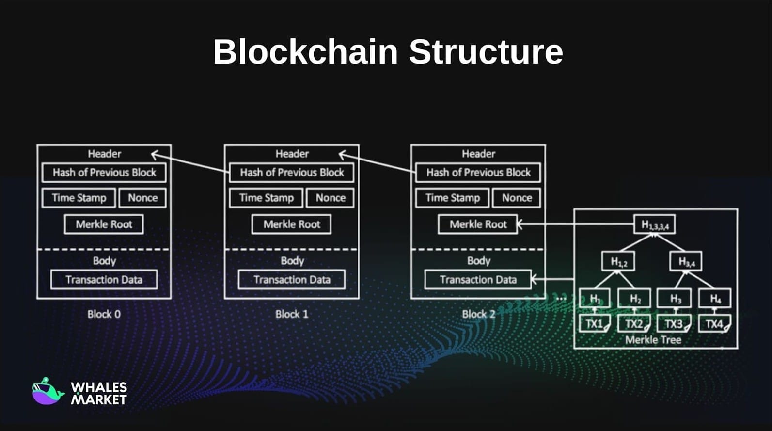 blockchain structure blocks headers and merkle roots