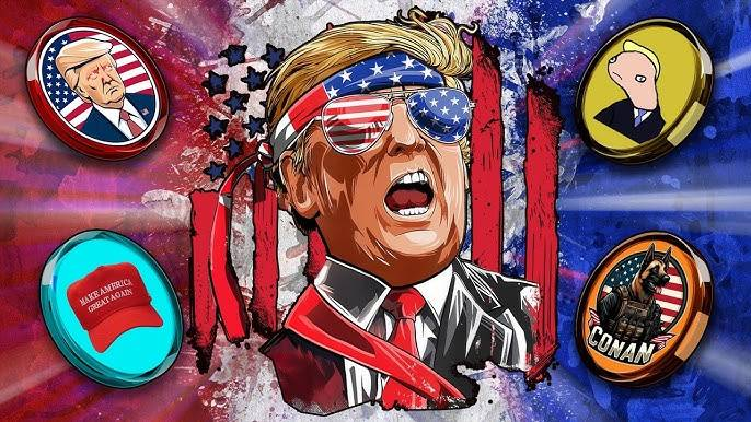 political meme coin style