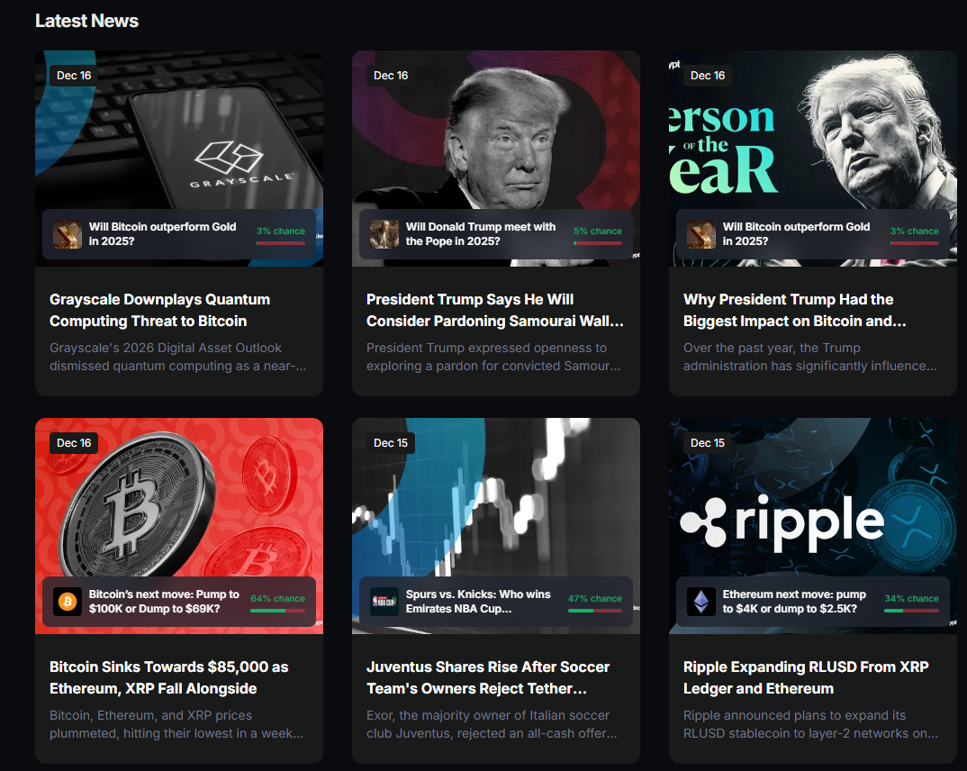 myriad markets surfaced inside a news feed