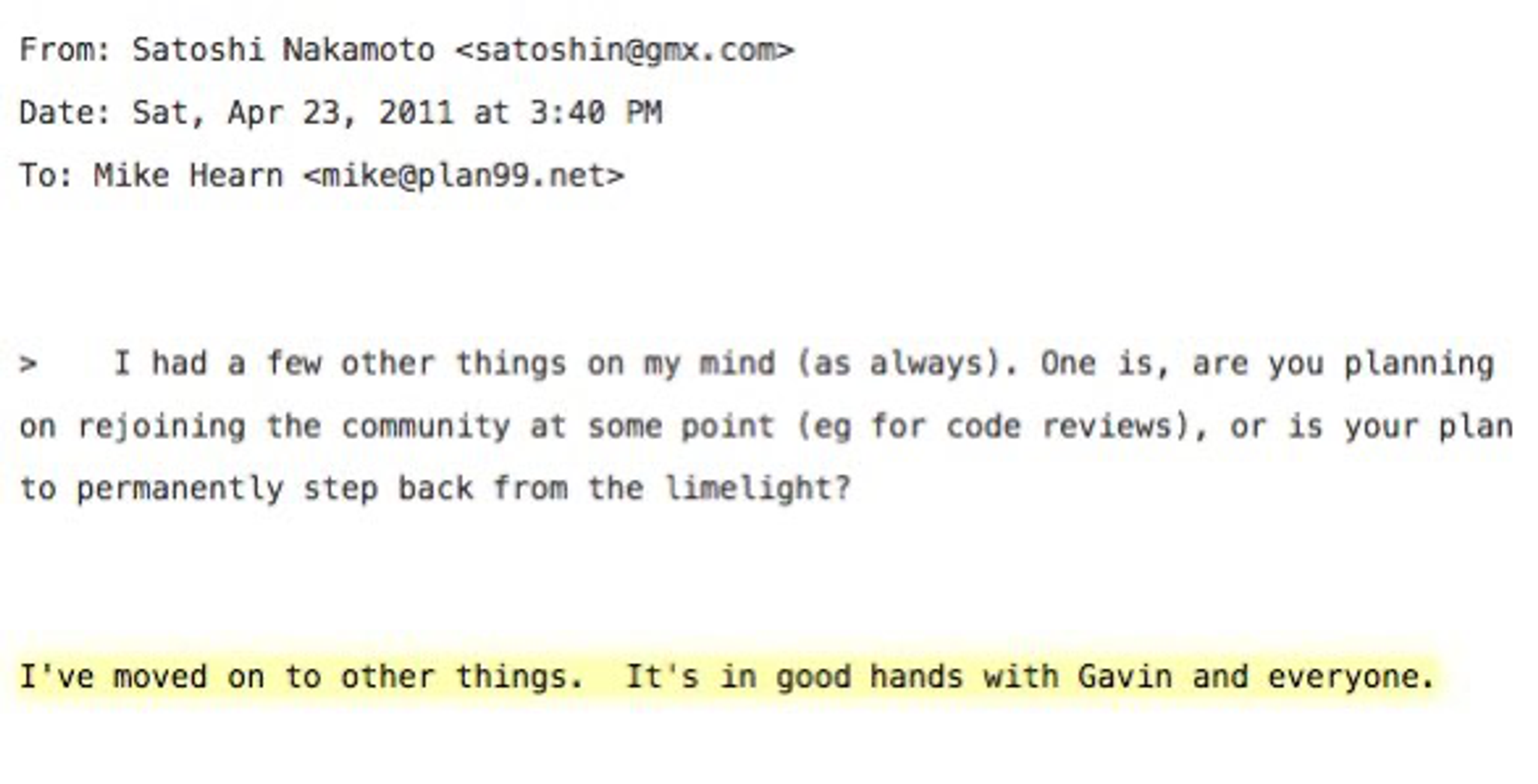 satoshi nakamoto message