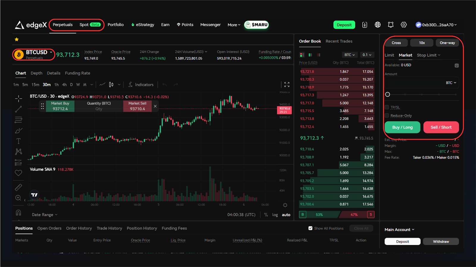 trading on edgex