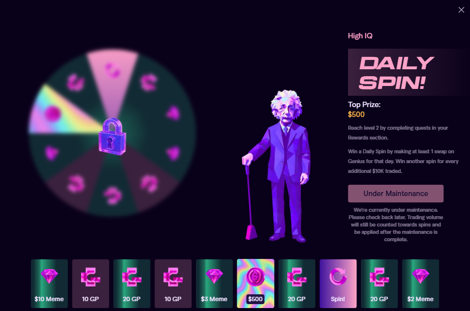 daily spin and level multipliers