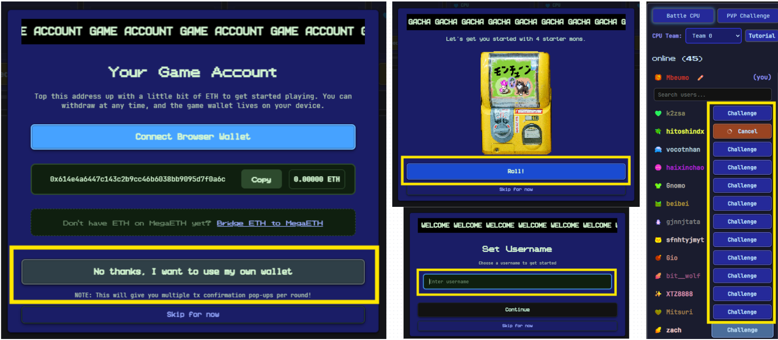 stomp pvp account setup and battle lobby