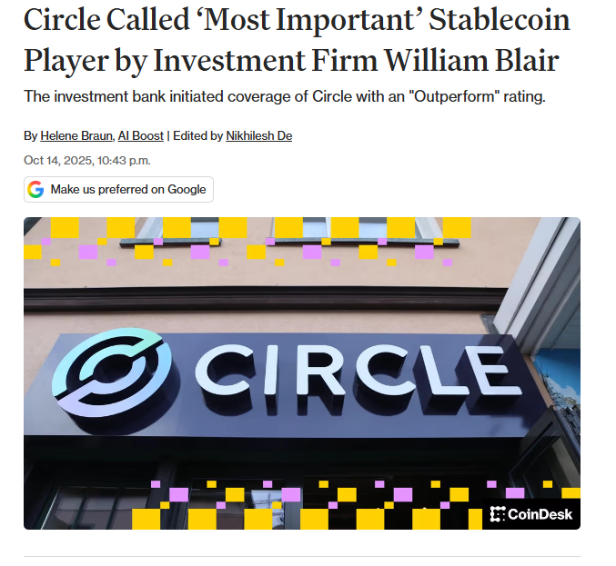 circle called most important stablecoin player