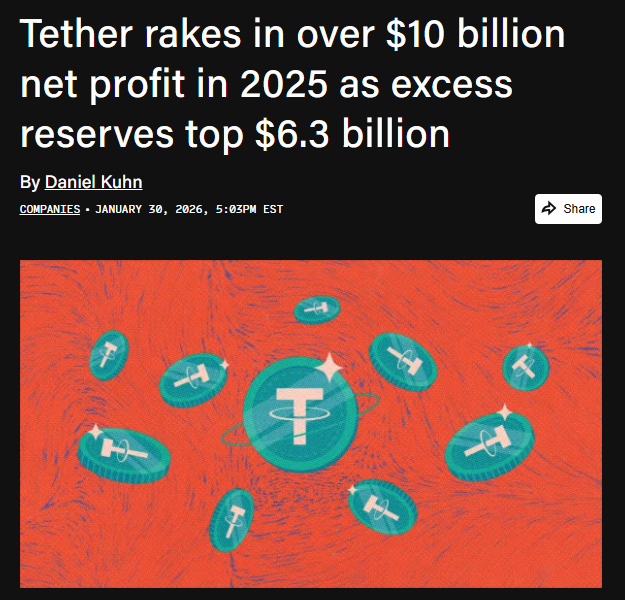 tether earns 10b profit rwa