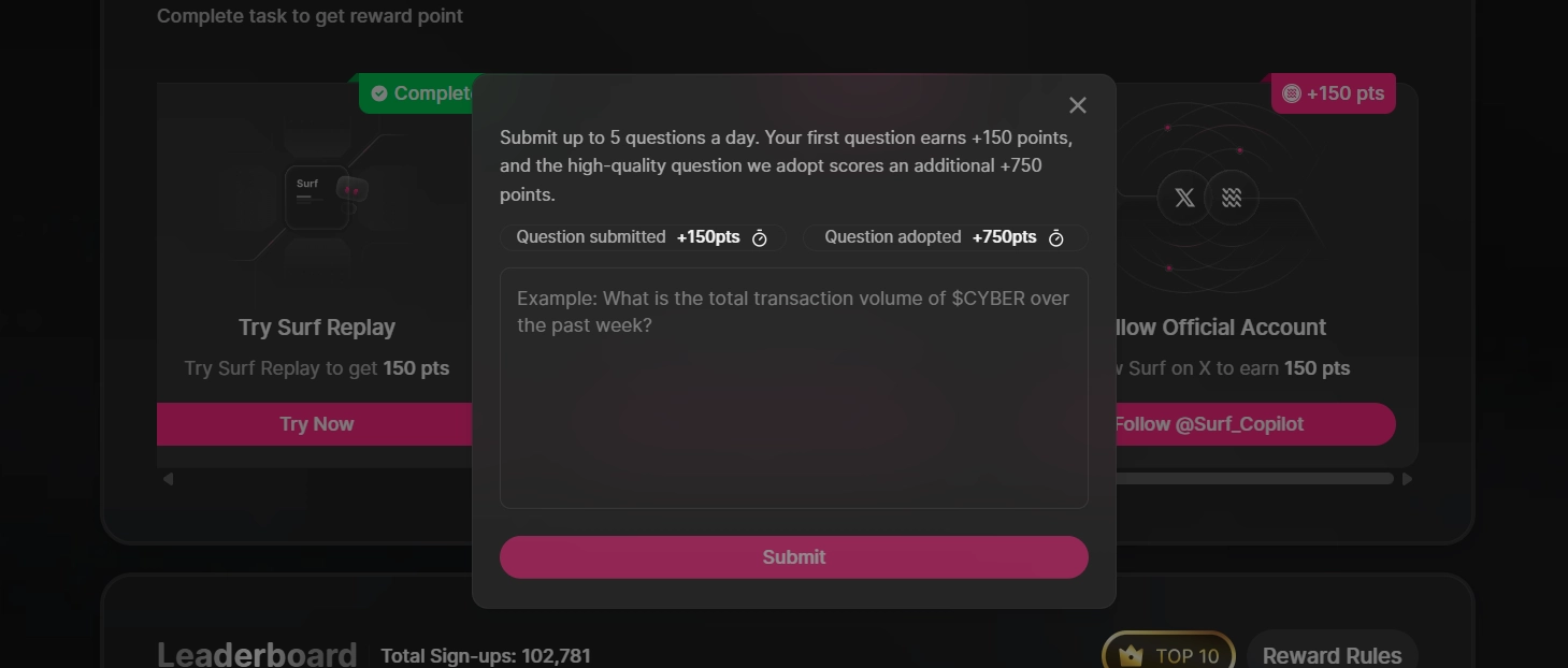 step 5 optimize your points and track your progress to get surf airdrop